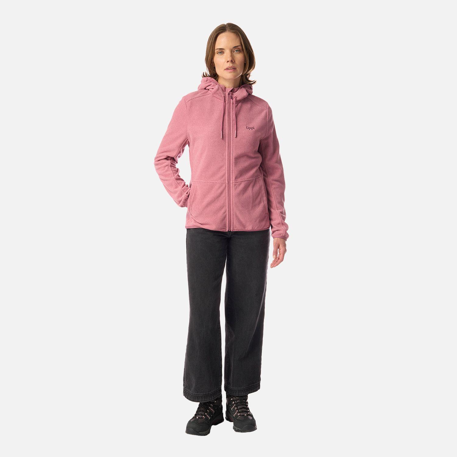 Polar Mujer Stripes Nano-F Full Zip Hoody Rosa Oscuro Lippi-5