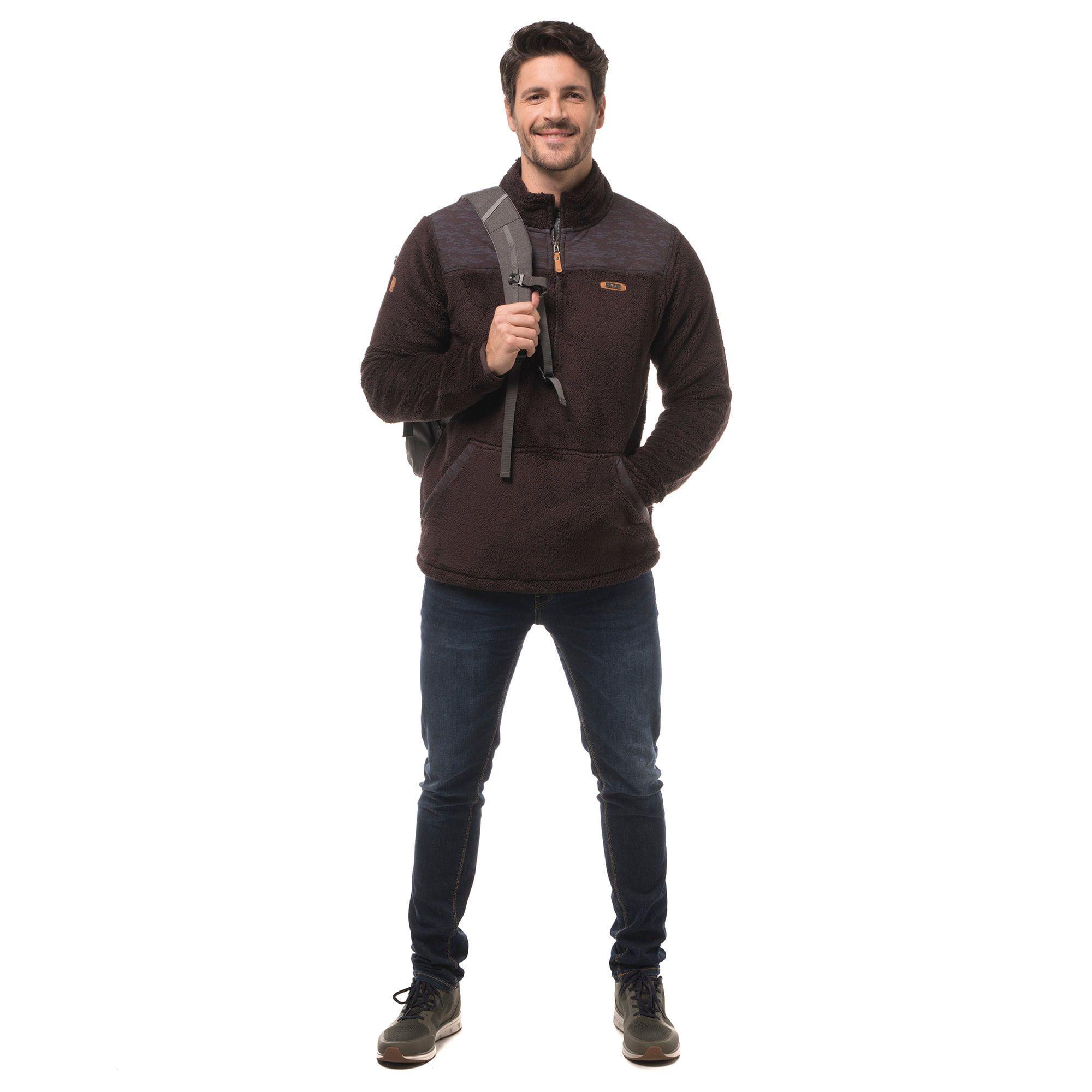Poleron Hombre Baggy Sweatshirt Cafe Oscuro Lippi-3