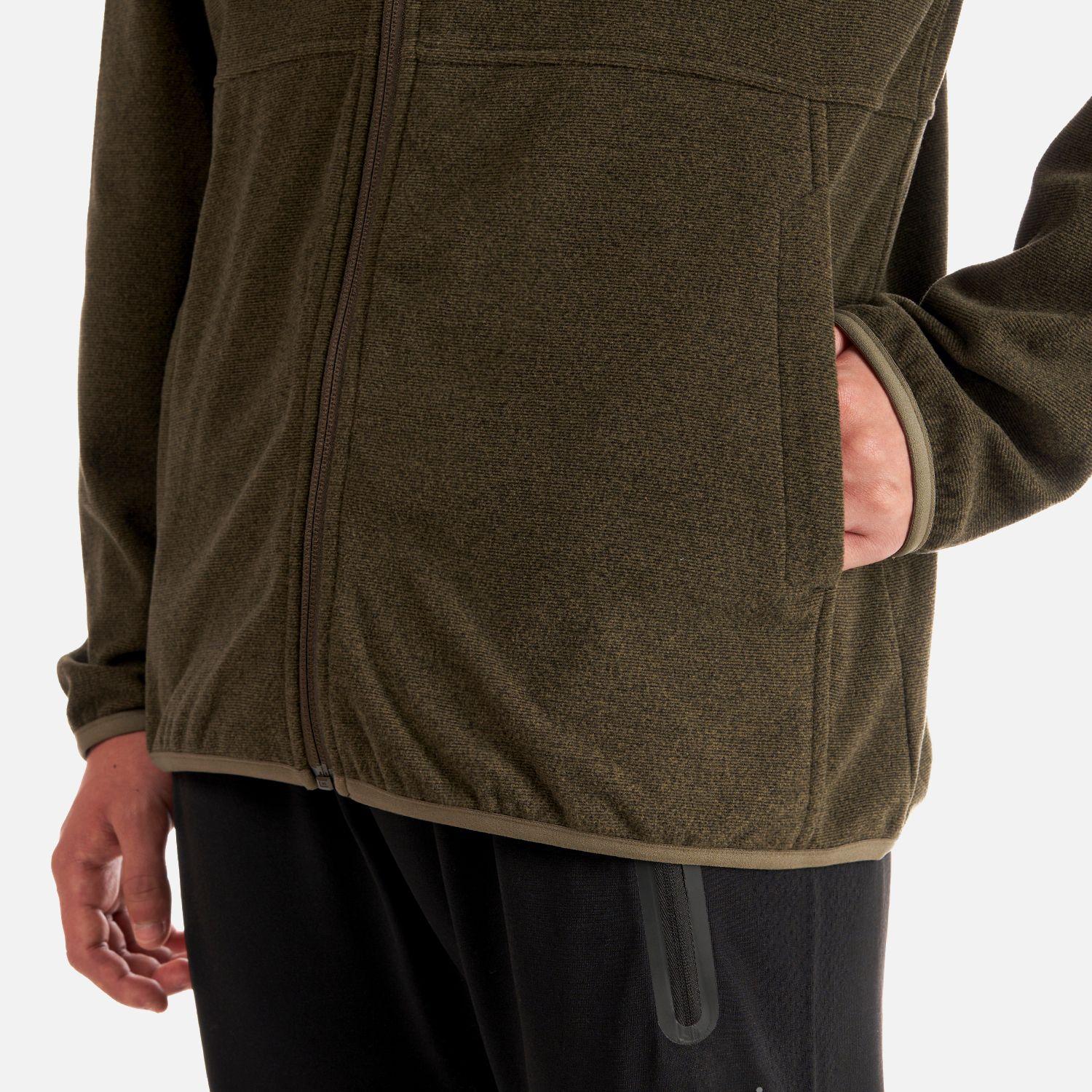 Poleron Teen Boy Stripes Nano-F Full Zip Oliva Oscuro Lippi-6