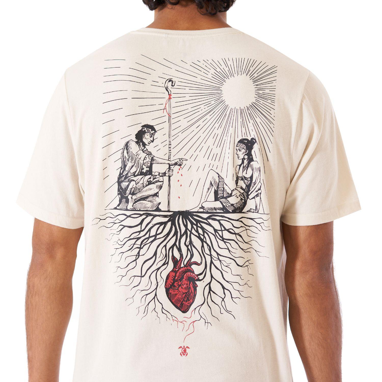 Polera Hombre Raices Beige Haka Honu-4