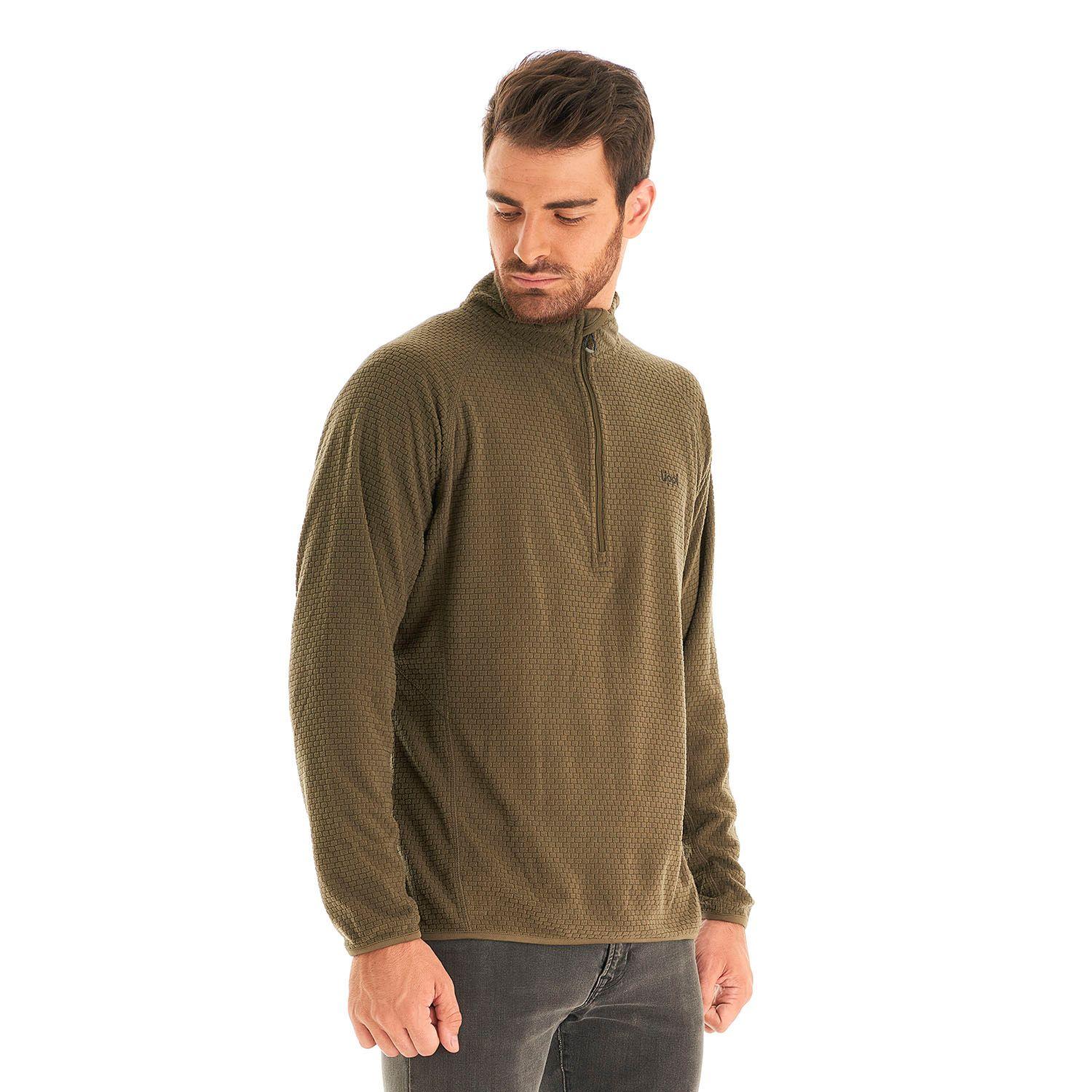 Poleron Hombre Jacaranda Nano-F 14 Zip Verde Oscuro Lippi-2