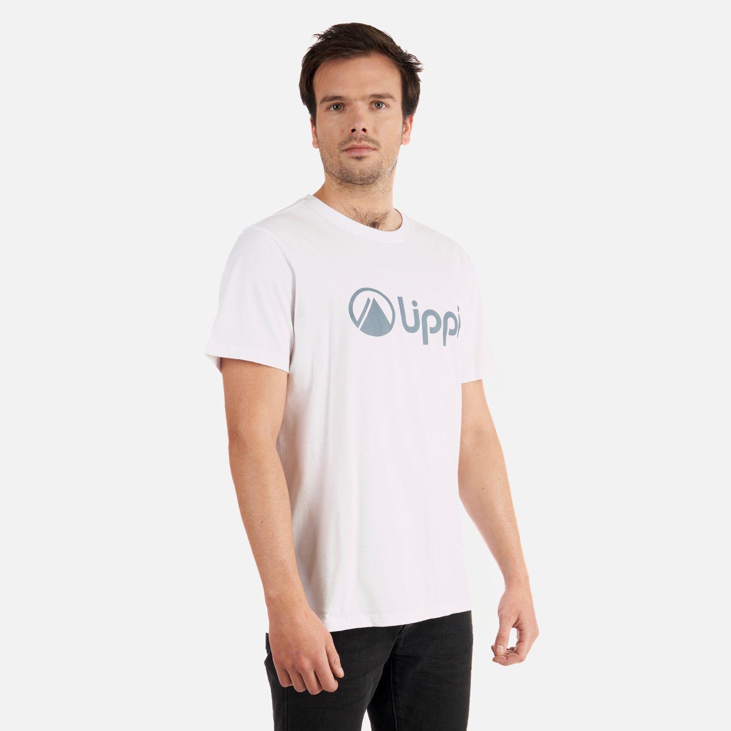 Polera Hombre Logo Lippi T-Shirt Blanco azul Lippi-2