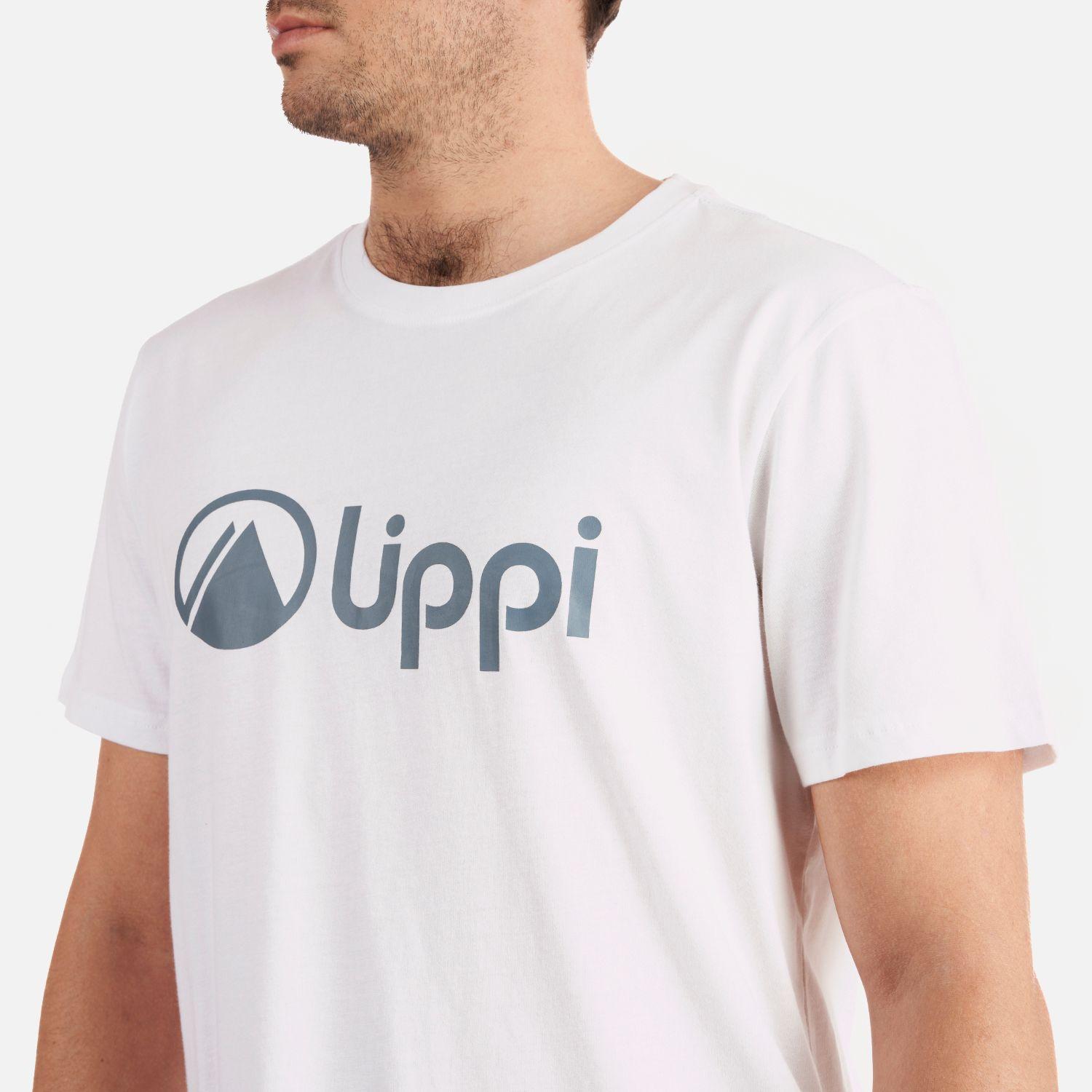 Polera Hombre Logo Lippi T-Shirt Blanco azul Lippi-5
