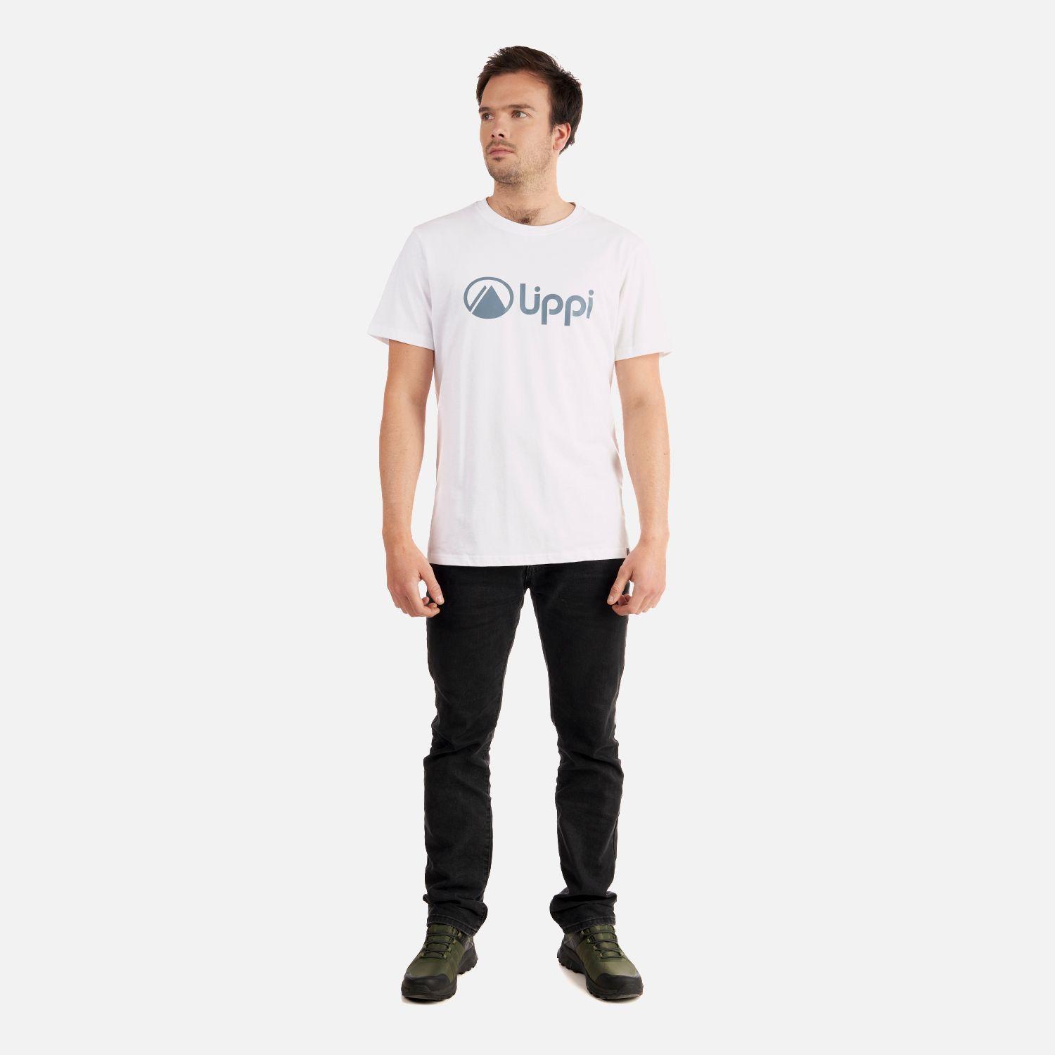 Polera Hombre Logo Lippi T-Shirt Blanco azul Lippi-6
