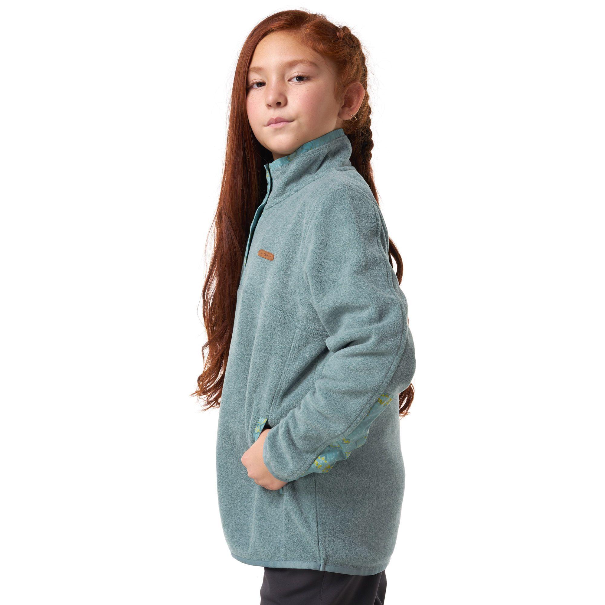 Poleron Niña Route Therm-Pro Pullover Jade Oscuro Lippi-3