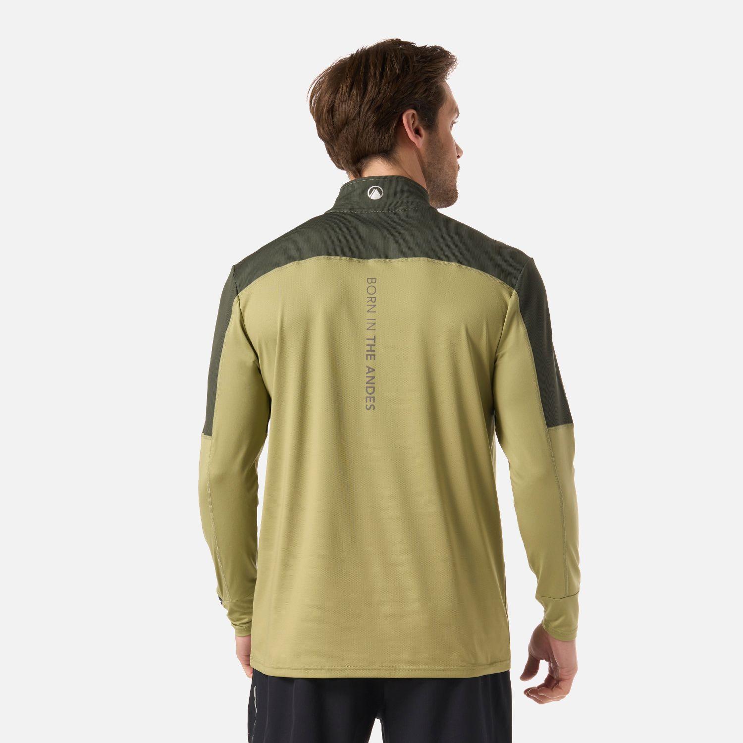 Polerón Hombre Puerto Trucco 1/4 Zip Verde Oliva Lippi V26-2