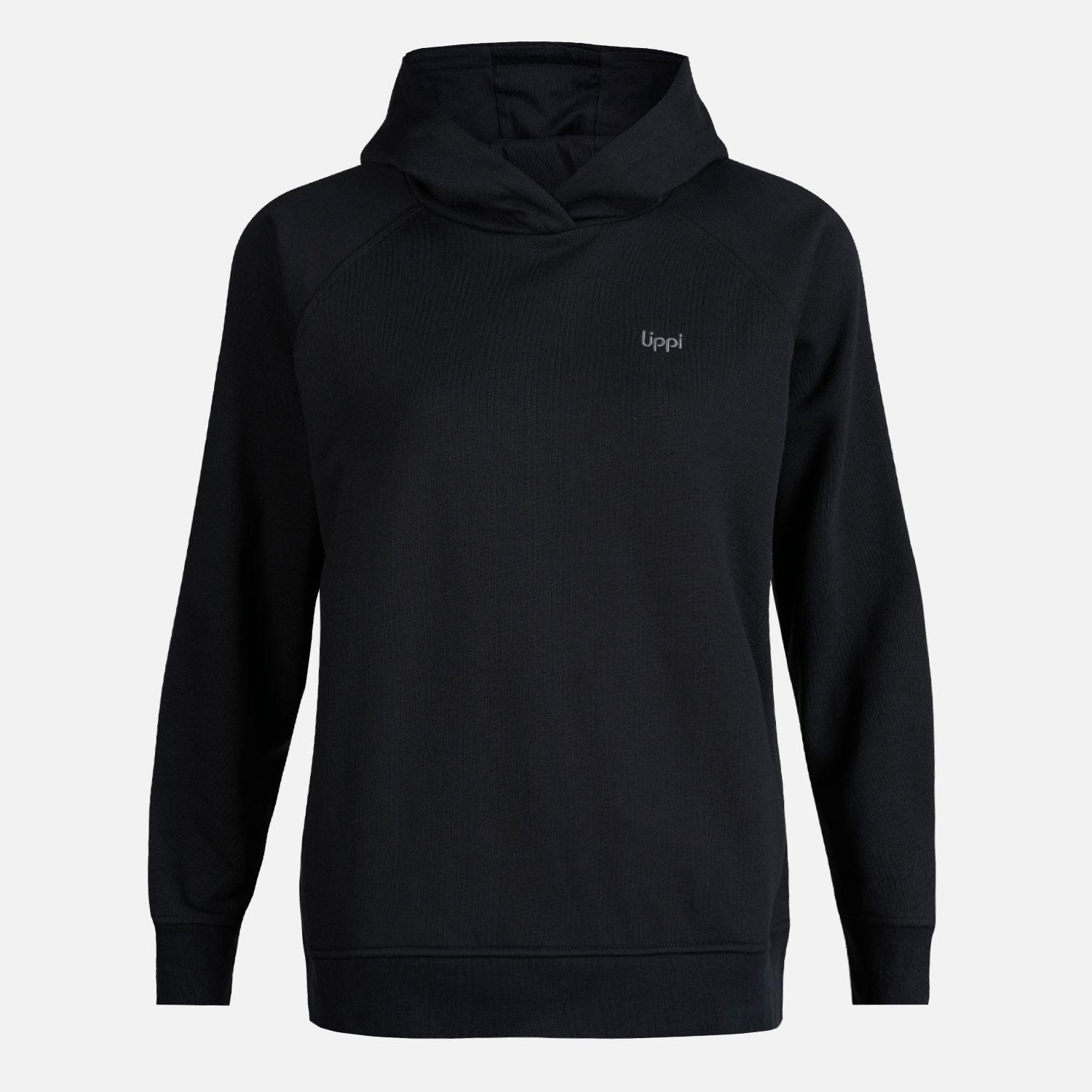 Poleron Mujer Ulmo Hoody Sweatshirt Negro Lippi I23-0