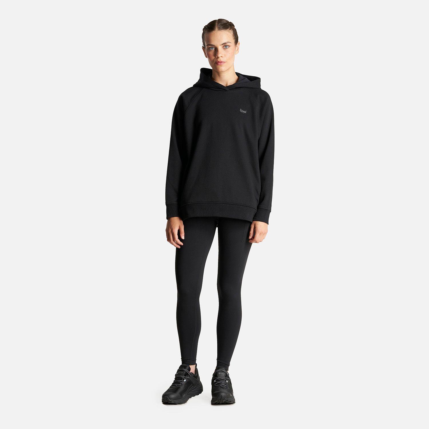Poleron Mujer Ulmo Hoody Sweatshirt Negro Lippi I23-7