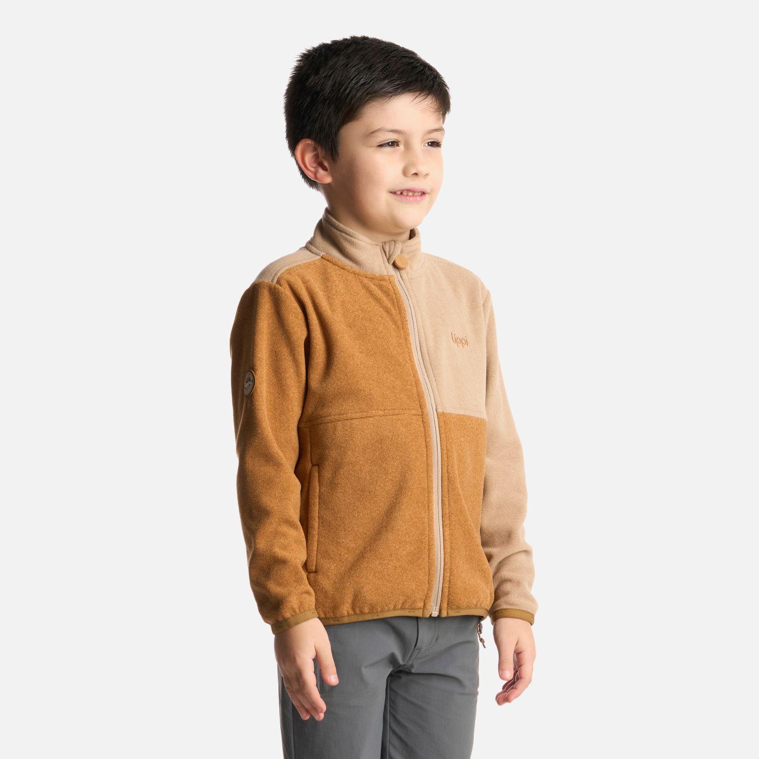 Polerón Niño Stripes Nano-F Full Zip Camel Lippi-1