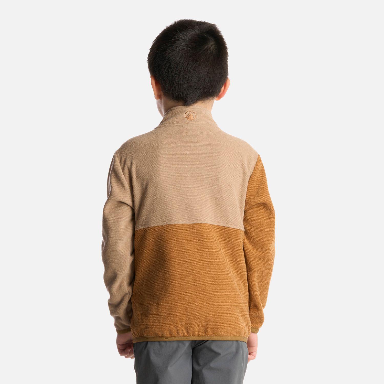 Polerón Niño Stripes Nano-F Full Zip Camel Lippi-2