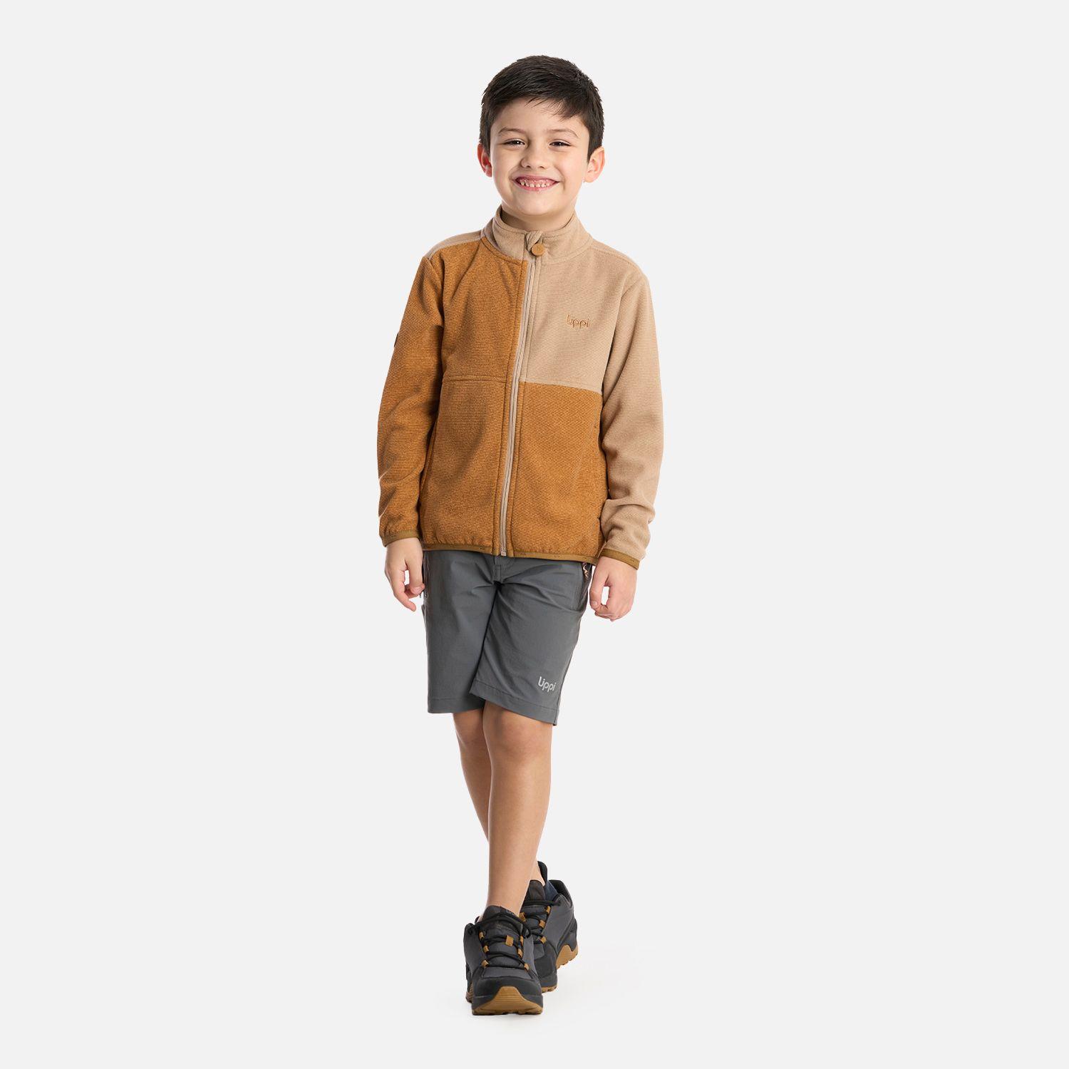 Polerón Niño Stripes Nano-F Full Zip Camel Lippi-4