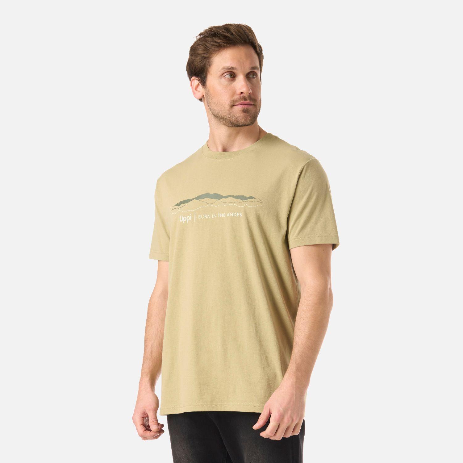 Polera Hombre Logo Lippi Front Print T-Shirt Verde Oliva Lippi V26-2