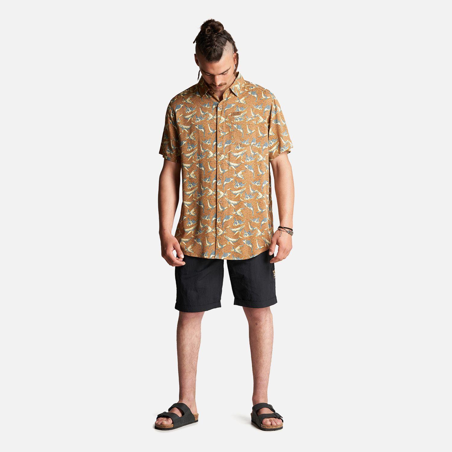 Camisa Hombre Anameizon Full Print Canela Haka Honu-5