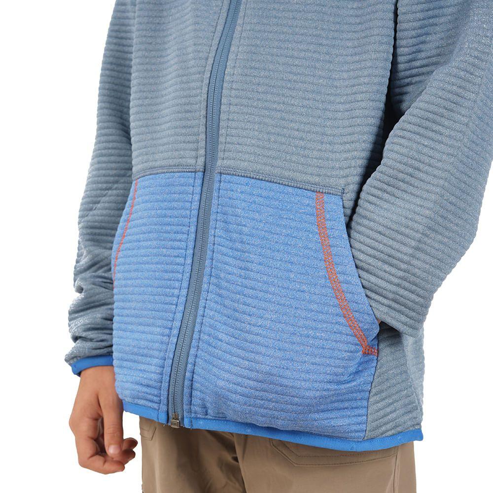 Chaqueta Niño Baffle Nano-F 1/4 Zip Melange Azul Piedra Lippi I18-4