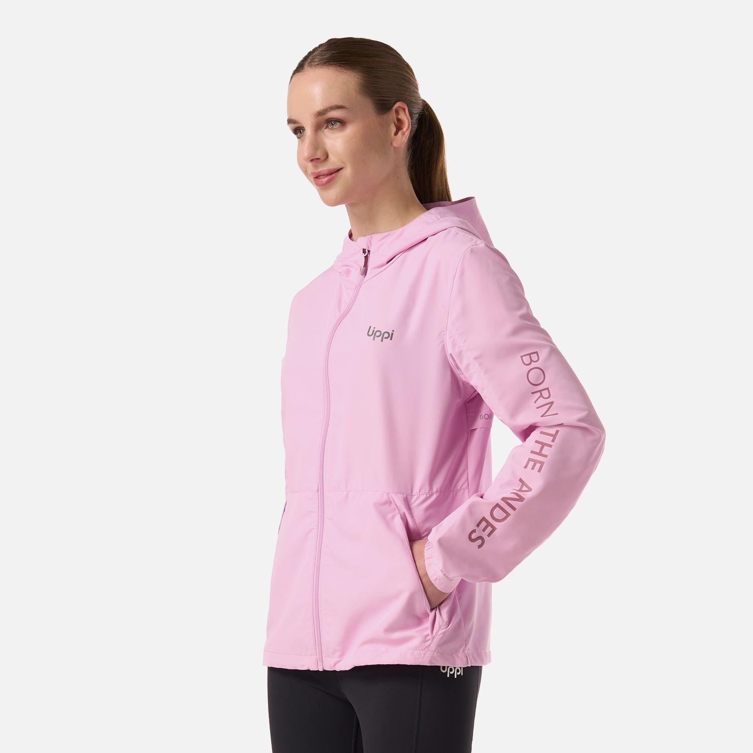 Chaqueta Mujer Nightfall Windbreaker Hoody Jacket Rosa Lippi V26-1