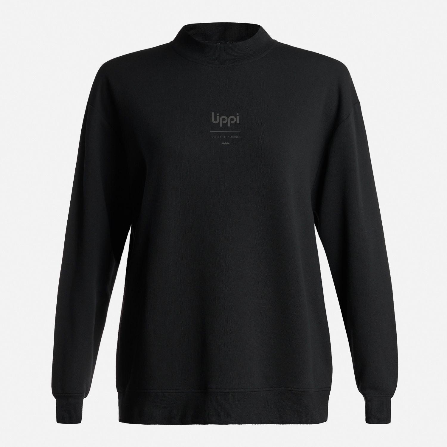 Polerón Mujer Ulmo Mid Point Crewneck Negro Lippi V25-5