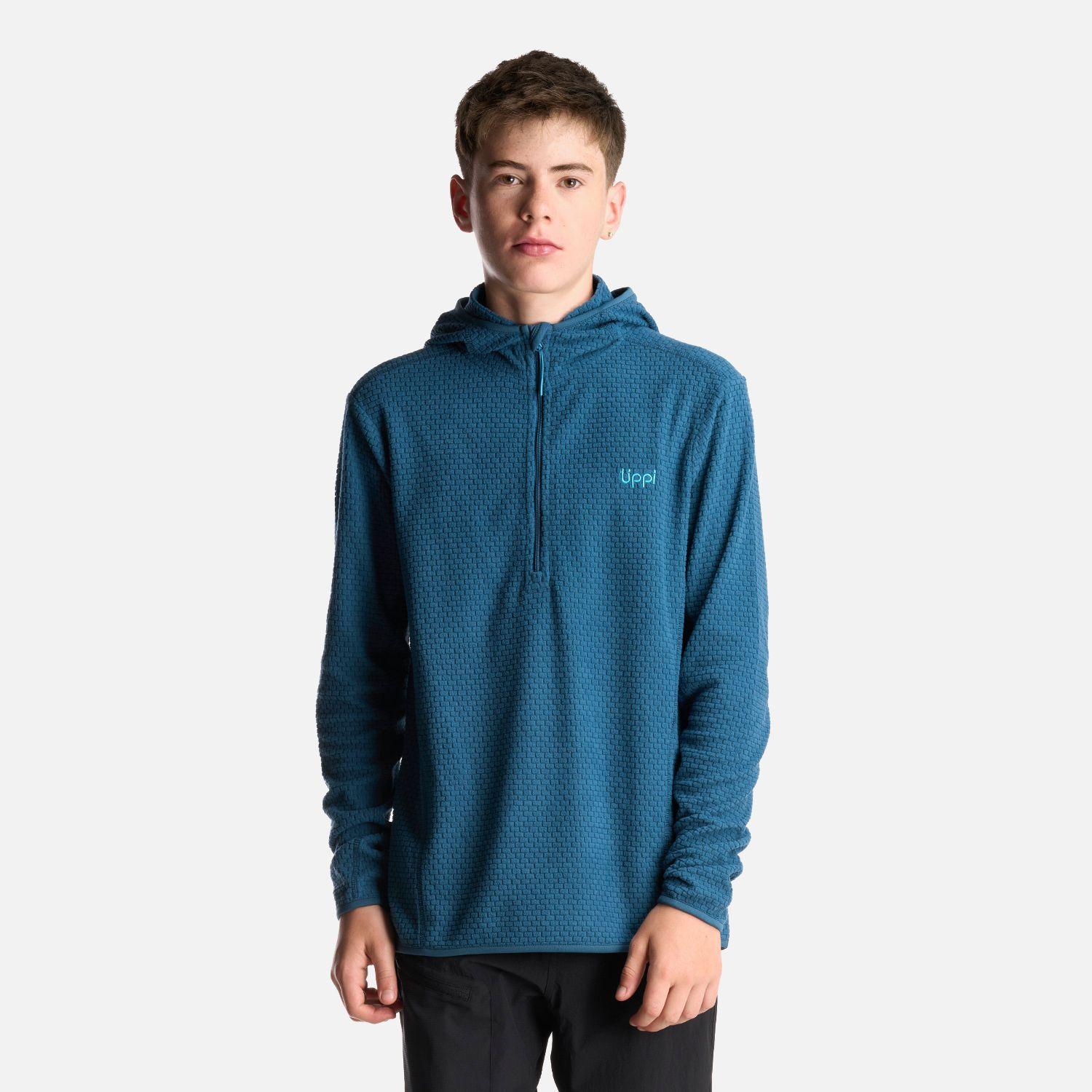 Poleron Teen Boy Mild Nano-F 14 Zip Hoody Petroleo Lippi-1