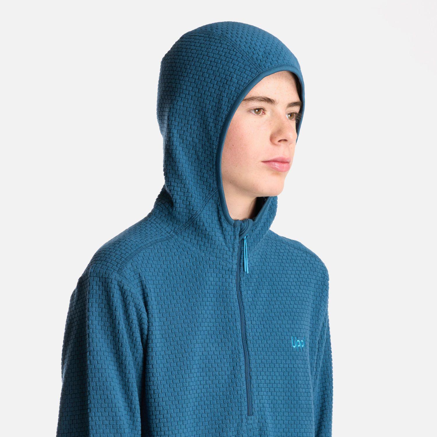Poleron Teen Boy Mild Nano-F 14 Zip Hoody Petroleo Lippi-4