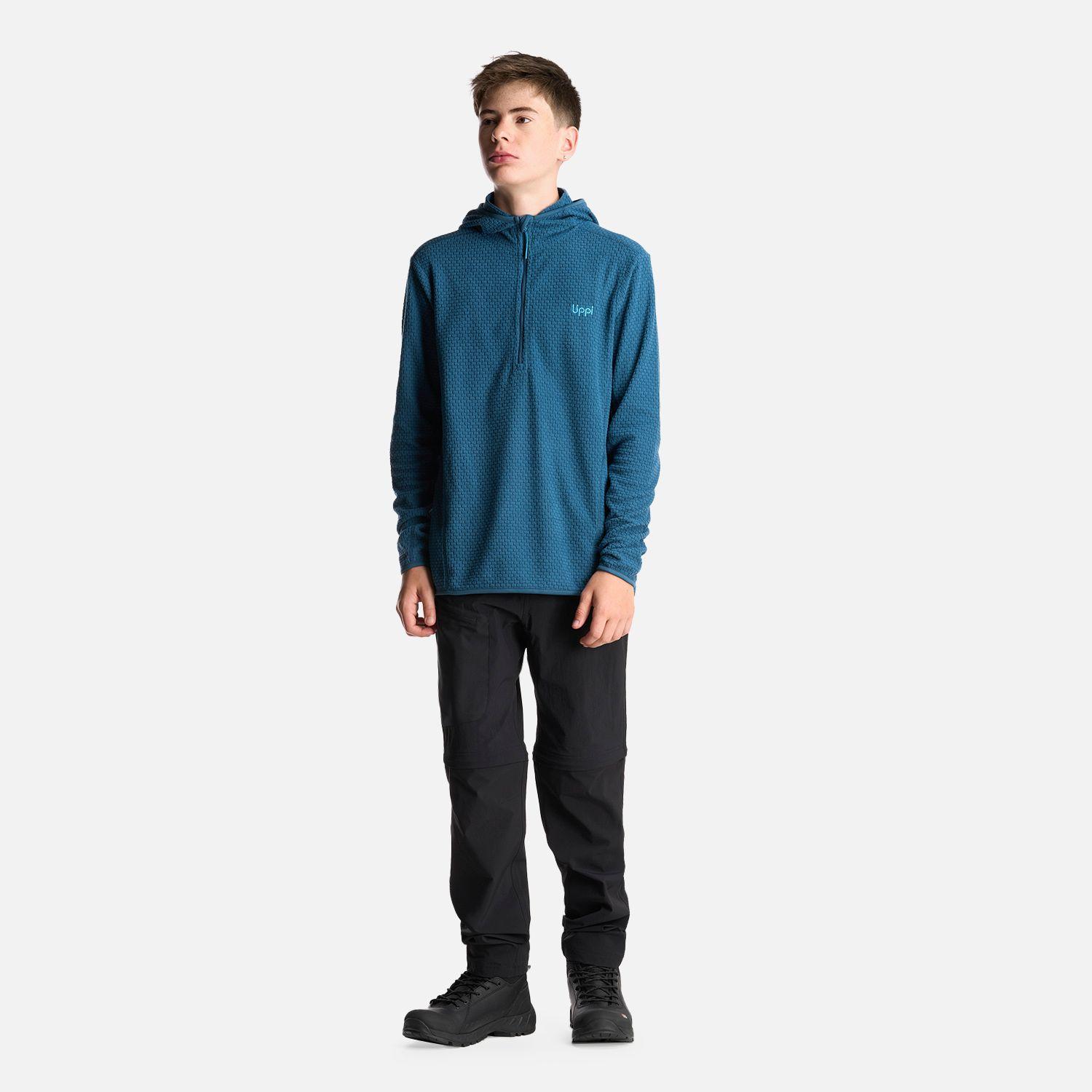 Poleron Teen Boy Mild Nano-F 14 Zip Hoody Petroleo Lippi-5