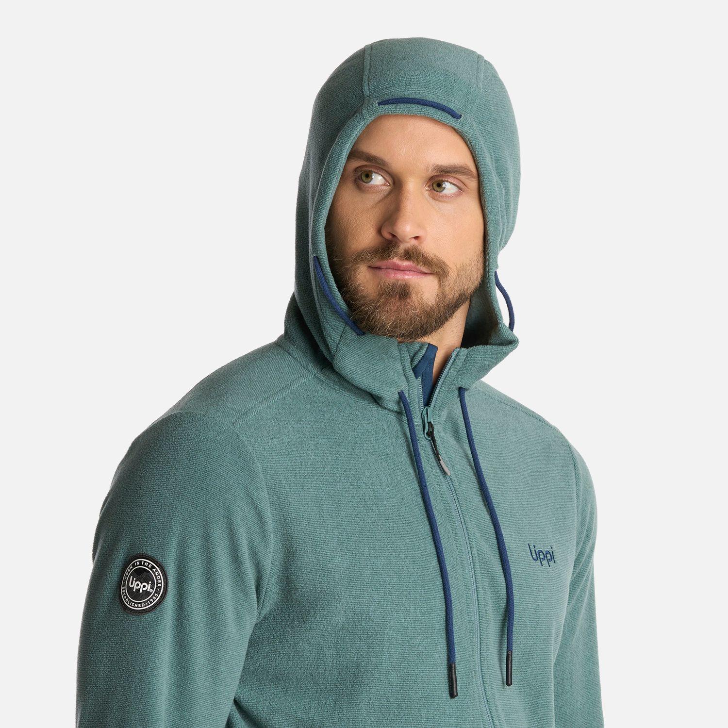 Polar Hombre Stripes NanoF Full Zip Hoody Petroleo Lippi I25-4