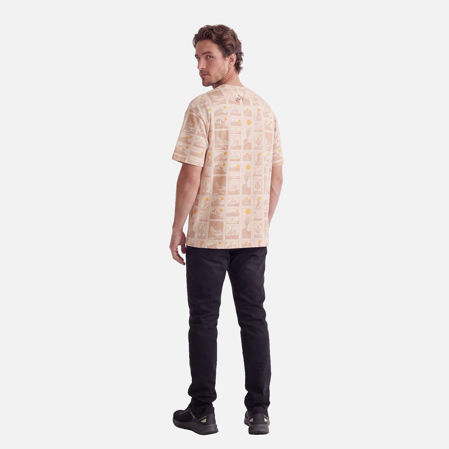 Polera Hombre Pinacoteca Print Taupe Haka Honu V27-3