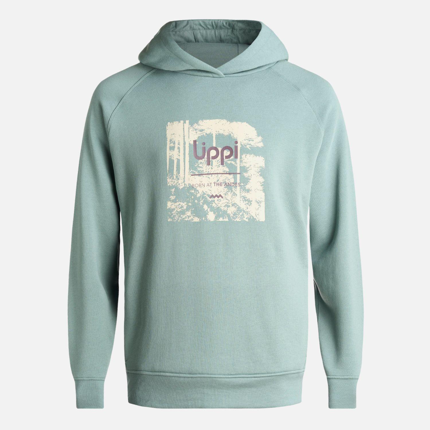 Poleron Hombre Insigne Hoody Sweatshirt Front Print Jade Oscuro Lippi-0