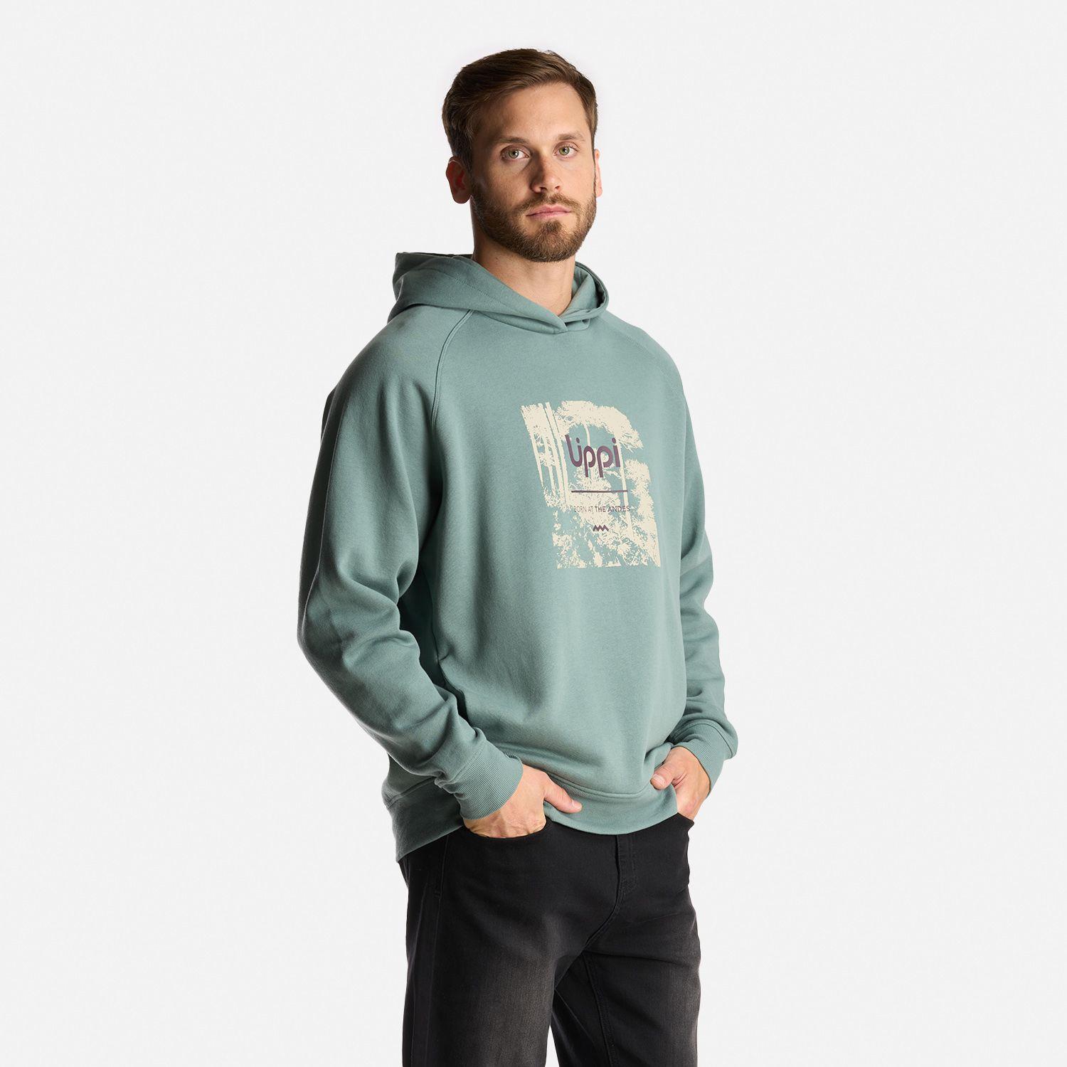 Poleron Hombre Insigne Hoody Sweatshirt Front Print Jade Oscuro Lippi-2