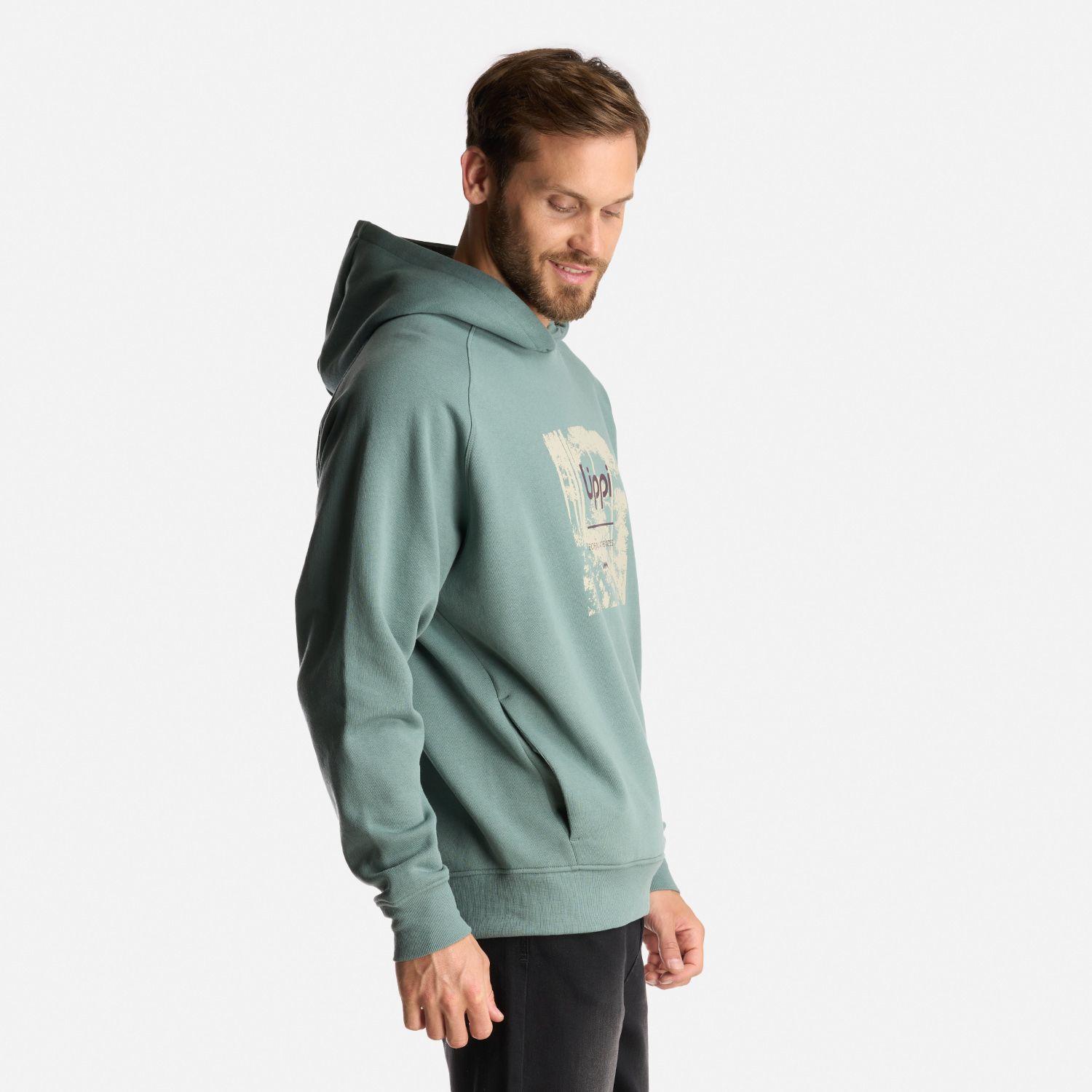 Poleron Hombre Insigne Hoody Sweatshirt Front Print Jade Oscuro Lippi-3