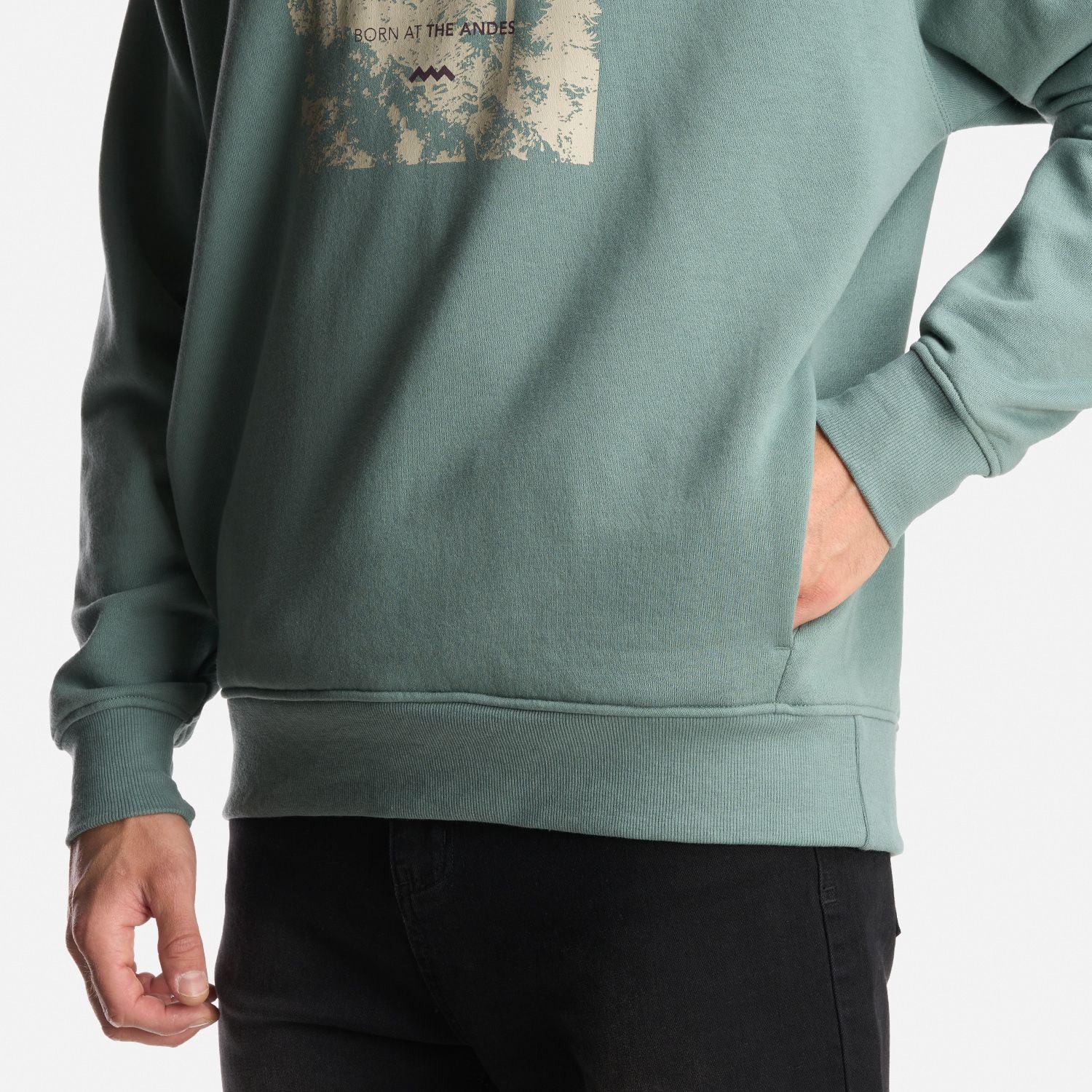 Poleron Hombre Insigne Hoody Sweatshirt Front Print Jade Oscuro Lippi-6