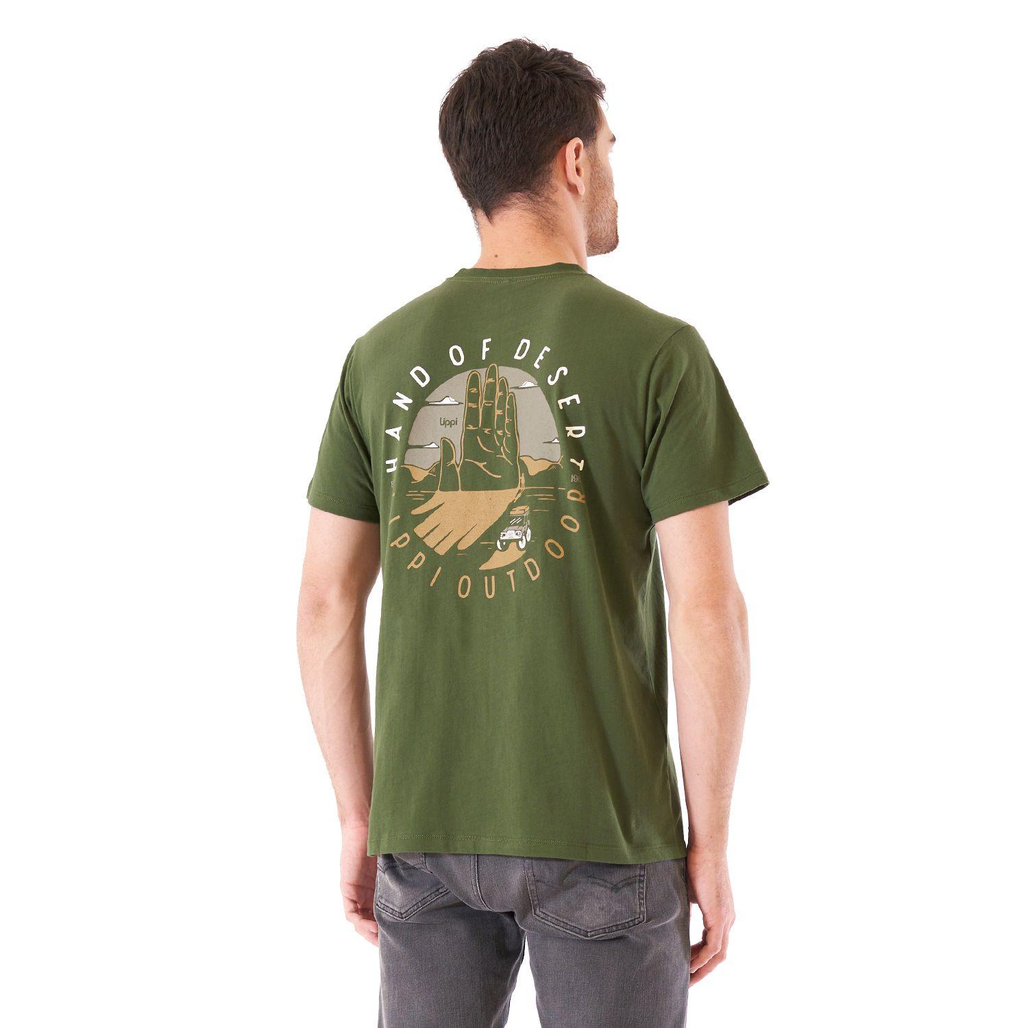 Polera Hombre Terra UV-Stop T-Shirt Verde Militar Lippi-3