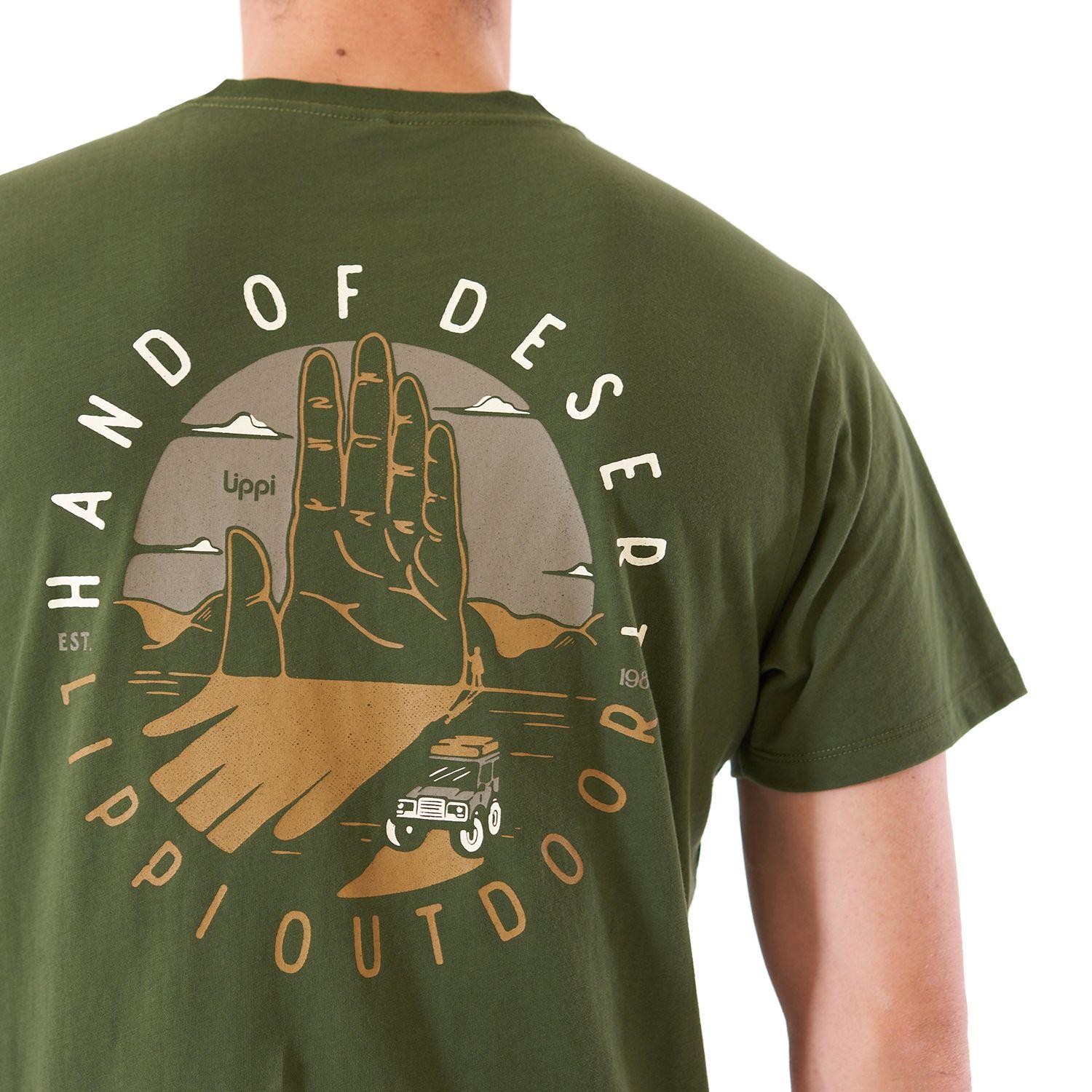 Polera Hombre Terra UV-Stop T-Shirt Verde Militar Lippi-5