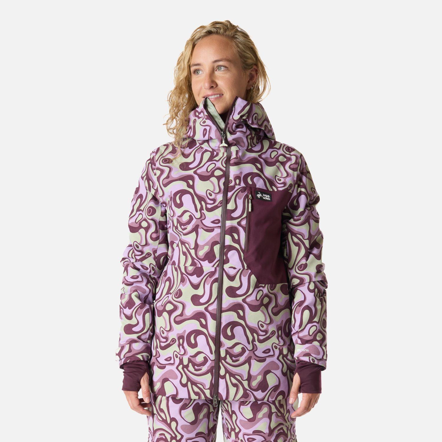 Chaqueta Mujer Yeti Print Malva Haka Honu I26-0
