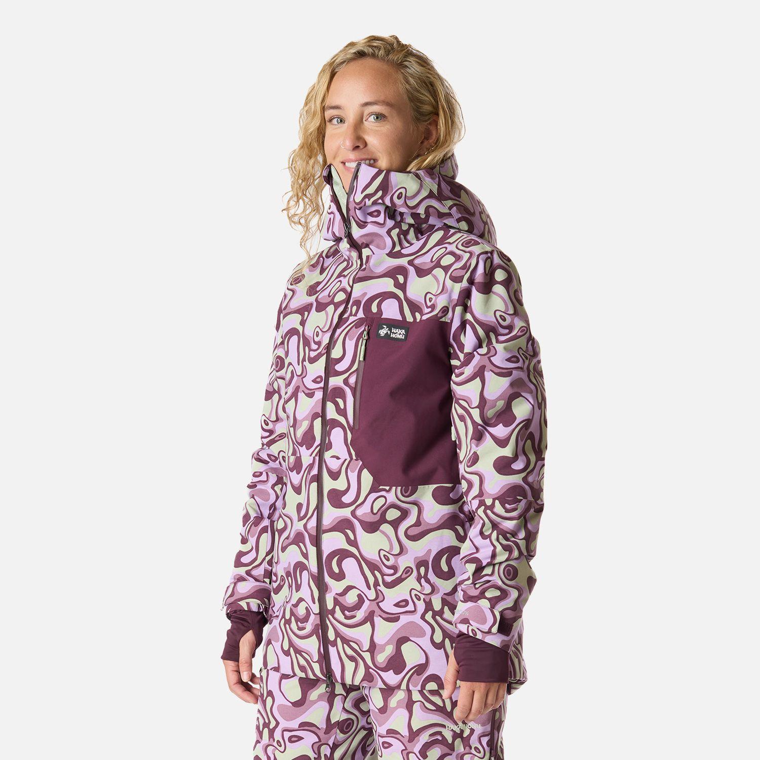 Chaqueta Mujer Yeti Print Malva Haka Honu I26-1