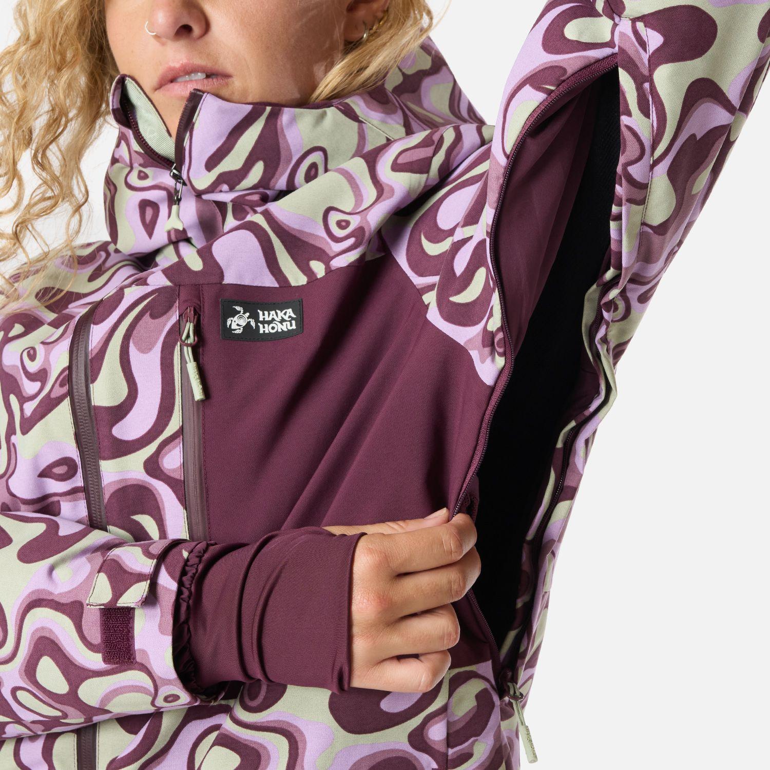 Chaqueta Mujer Yeti Print Malva Haka Honu I26-5