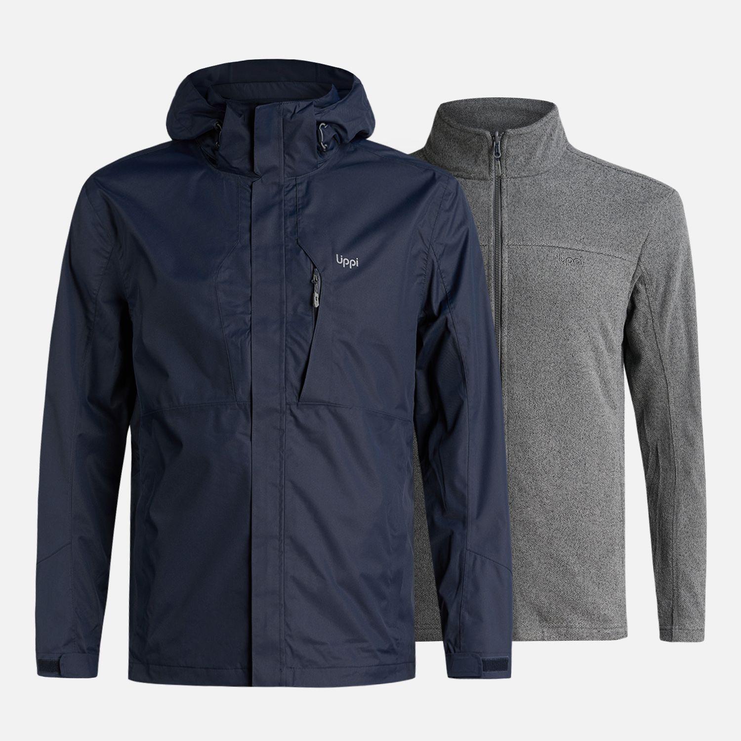 Chaqueta Hombre Tres Cruces Fusion-3 Hoody Jacket Azul Marino Lippi I22-0