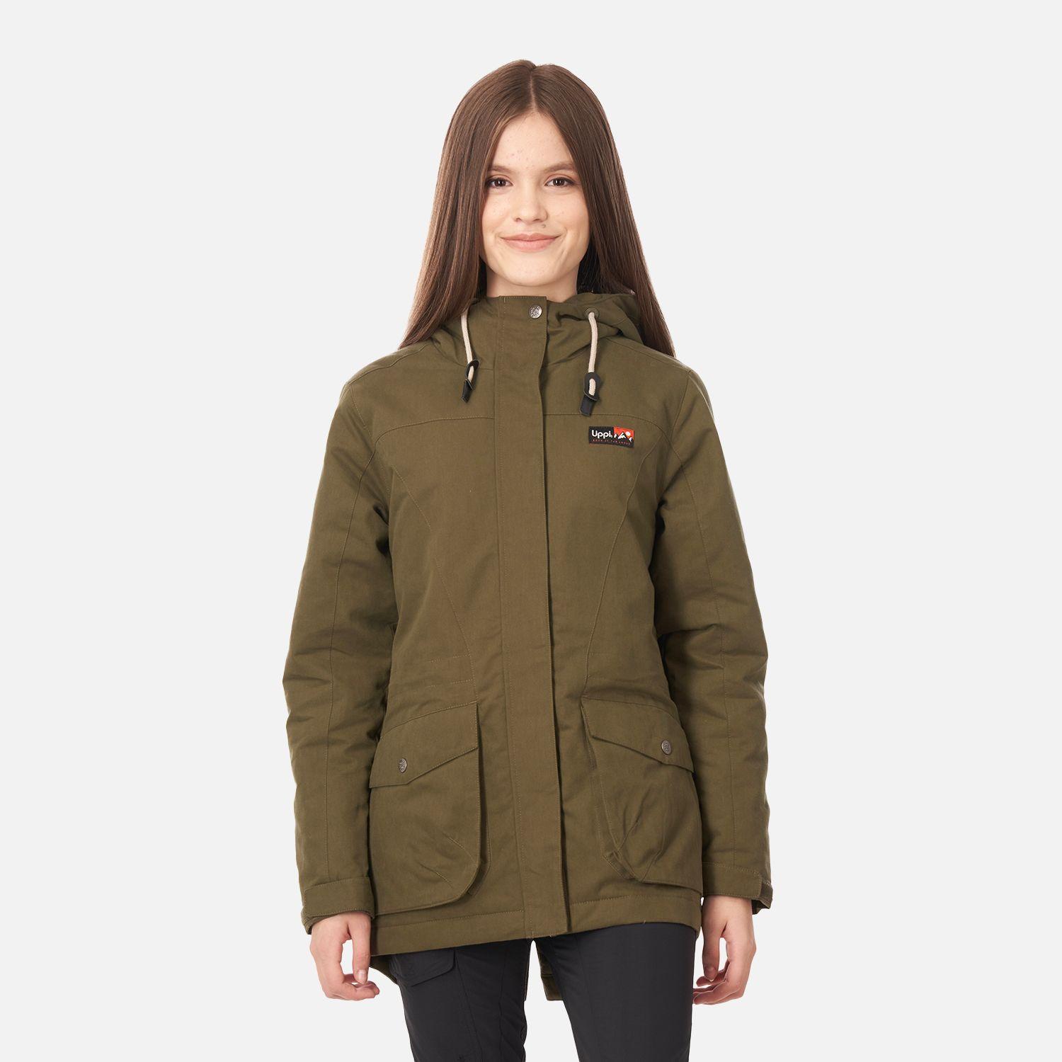Chaqueta Teen Girl Peumo Canvas Hoody Jacket Oliva Oscuro Lippi-1