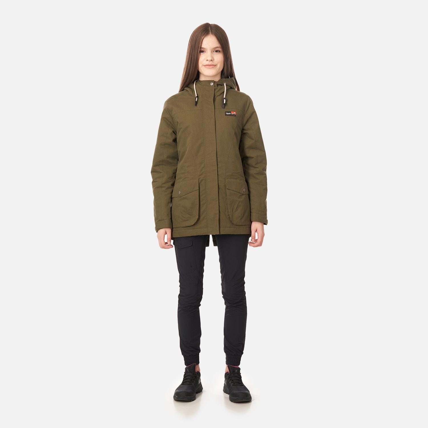 Chaqueta Teen Girl Peumo Canvas Hoody Jacket Oliva Oscuro Lippi-5