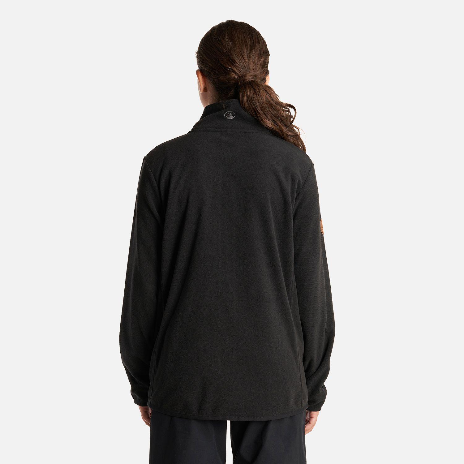 Poleron Teen Girl Stripes Nano-F Full Zip Negro Lippi I23-3