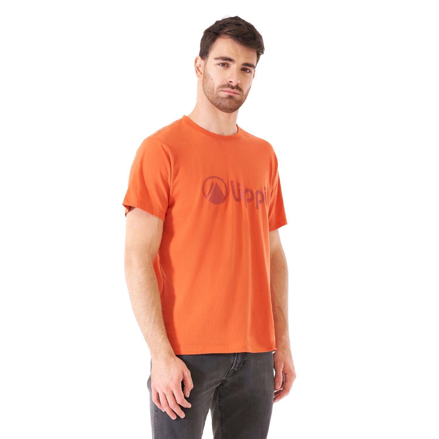Polera Hombre Logo Lippi UV-Stop T-Shirt Salmon Oscuro Lippi-2