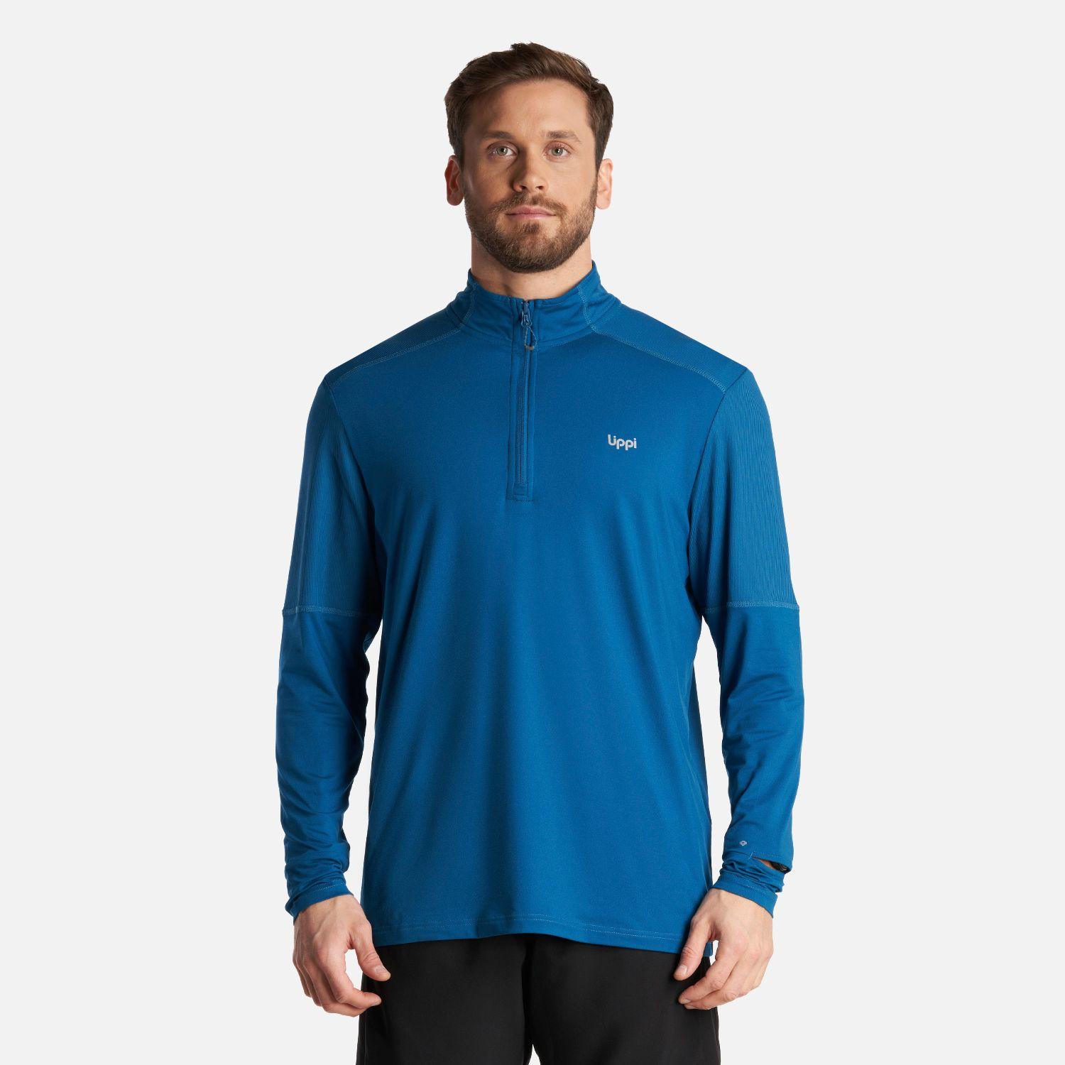 Poleron Hombre Puerto Trucco 14 Zip Azul Lippi V24-1