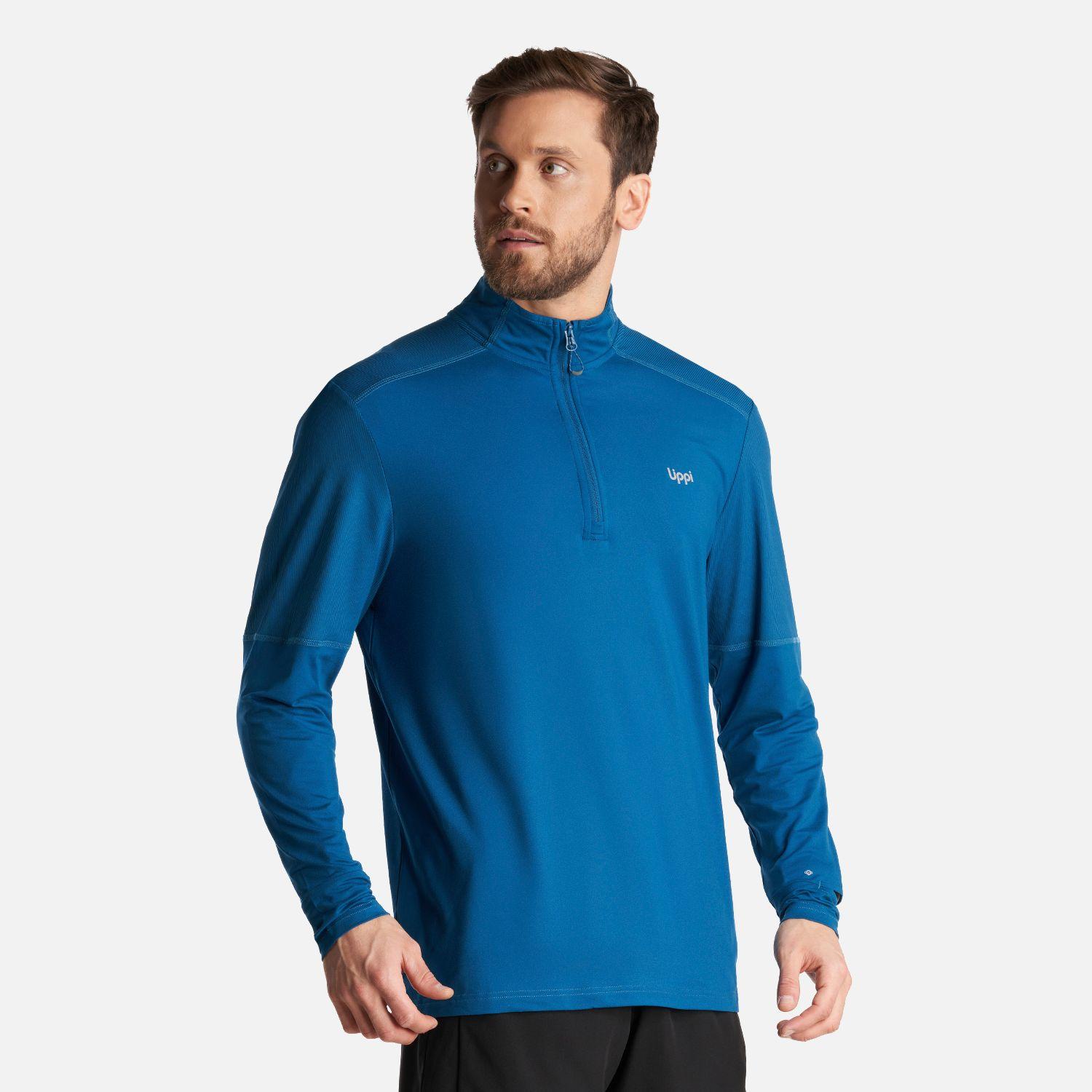 Poleron Hombre Puerto Trucco 14 Zip Azul Lippi V24-2