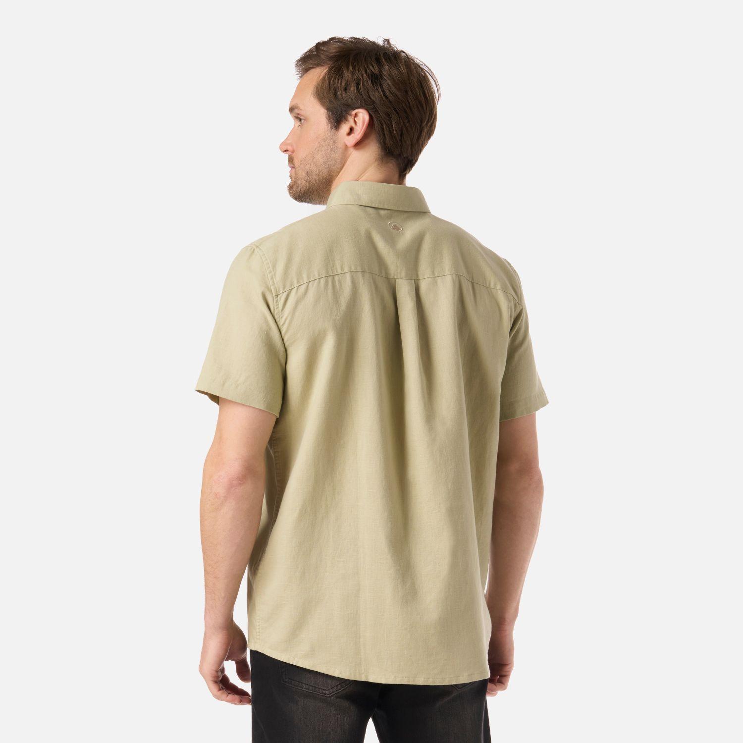 Camisa Hombre Terrain Linen Shirt Verde Oliva Lippi V26-2