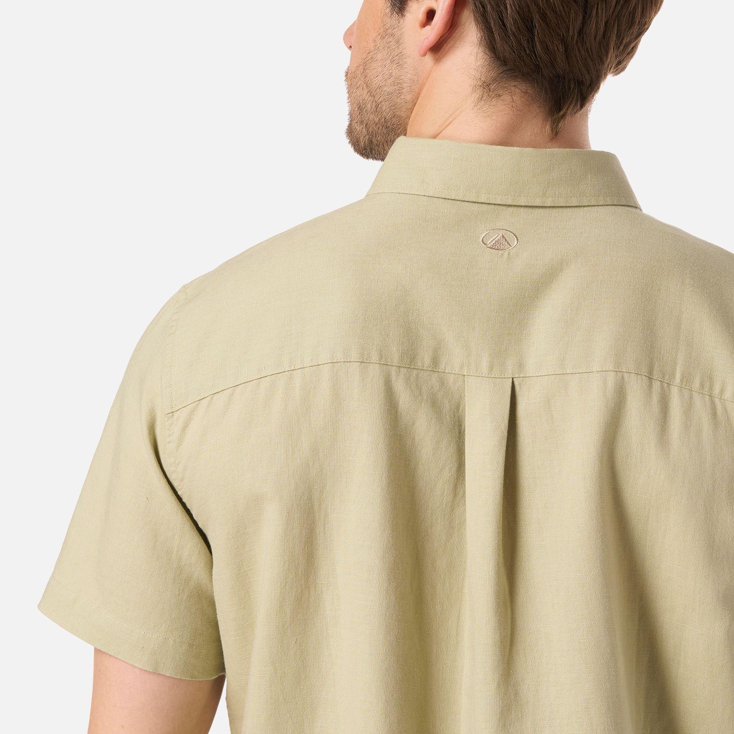 Camisa Hombre Terrain Linen Shirt Verde Oliva Lippi V26-3