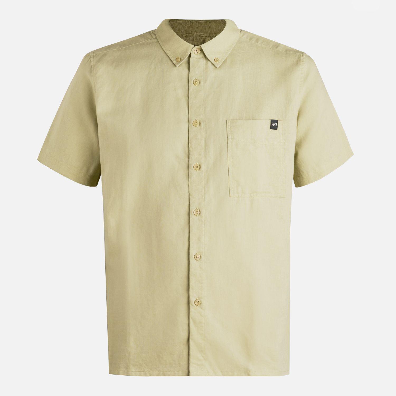 Camisa Hombre Terrain Linen Shirt Verde Oliva Lippi V26-5