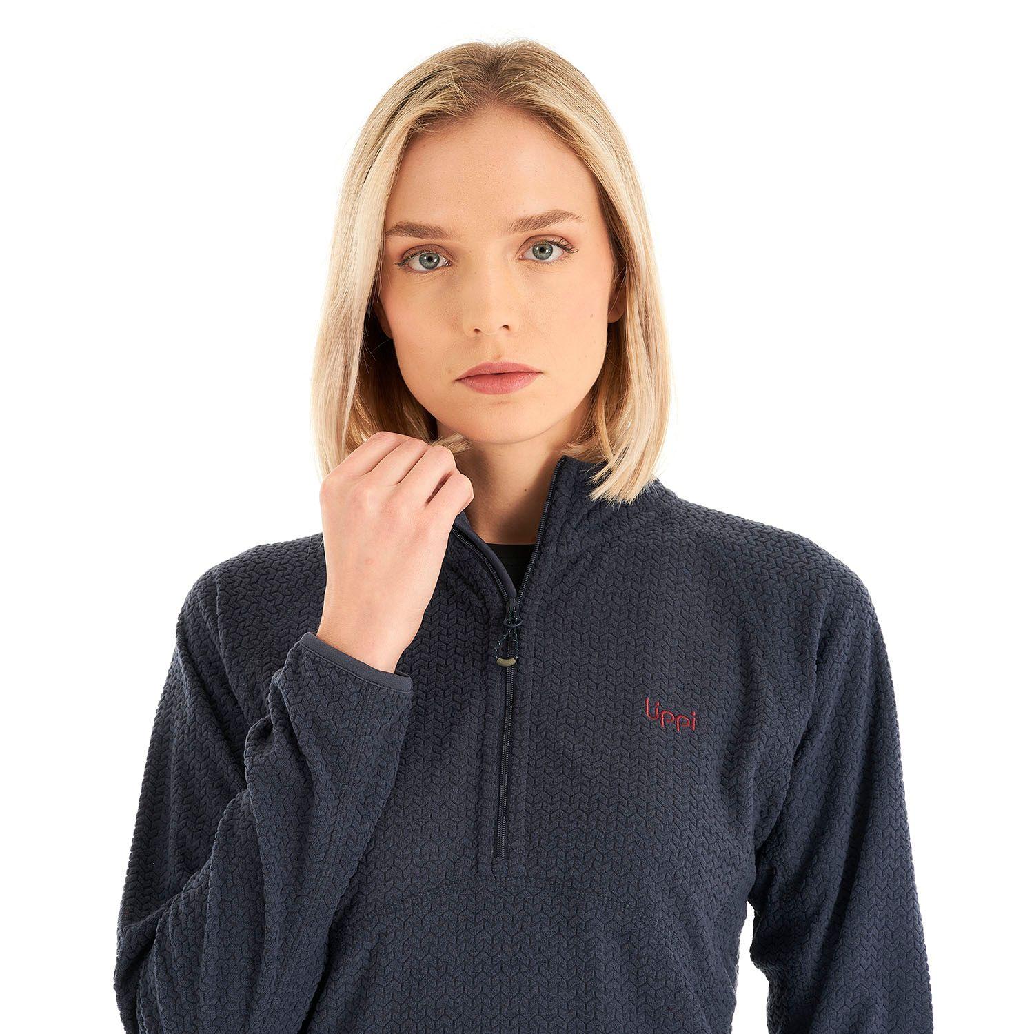 Poleron Mujer Jacaranda Nano-F 14 Zip Azul Marino Lippi V23-6