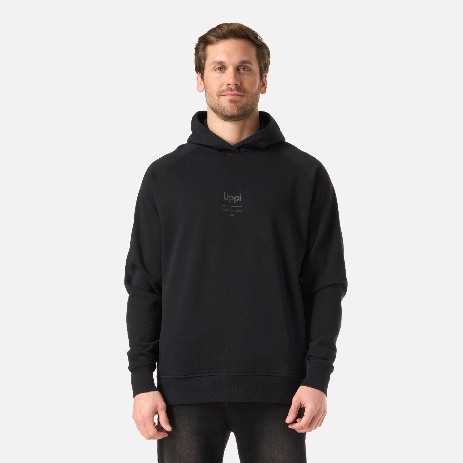 Polerón Hombre Ulmo Light Hoody Sweatshirt Negro Lippi V26-0