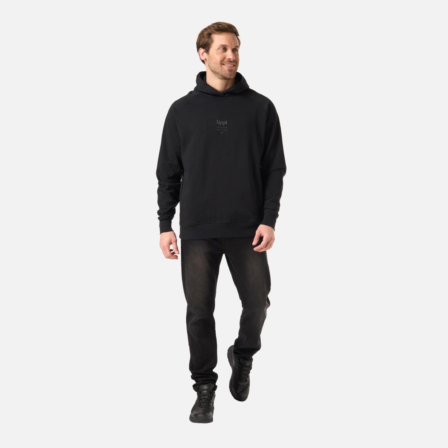 Polerón Hombre Ulmo Light Hoody Sweatshirt Negro Lippi V26-5