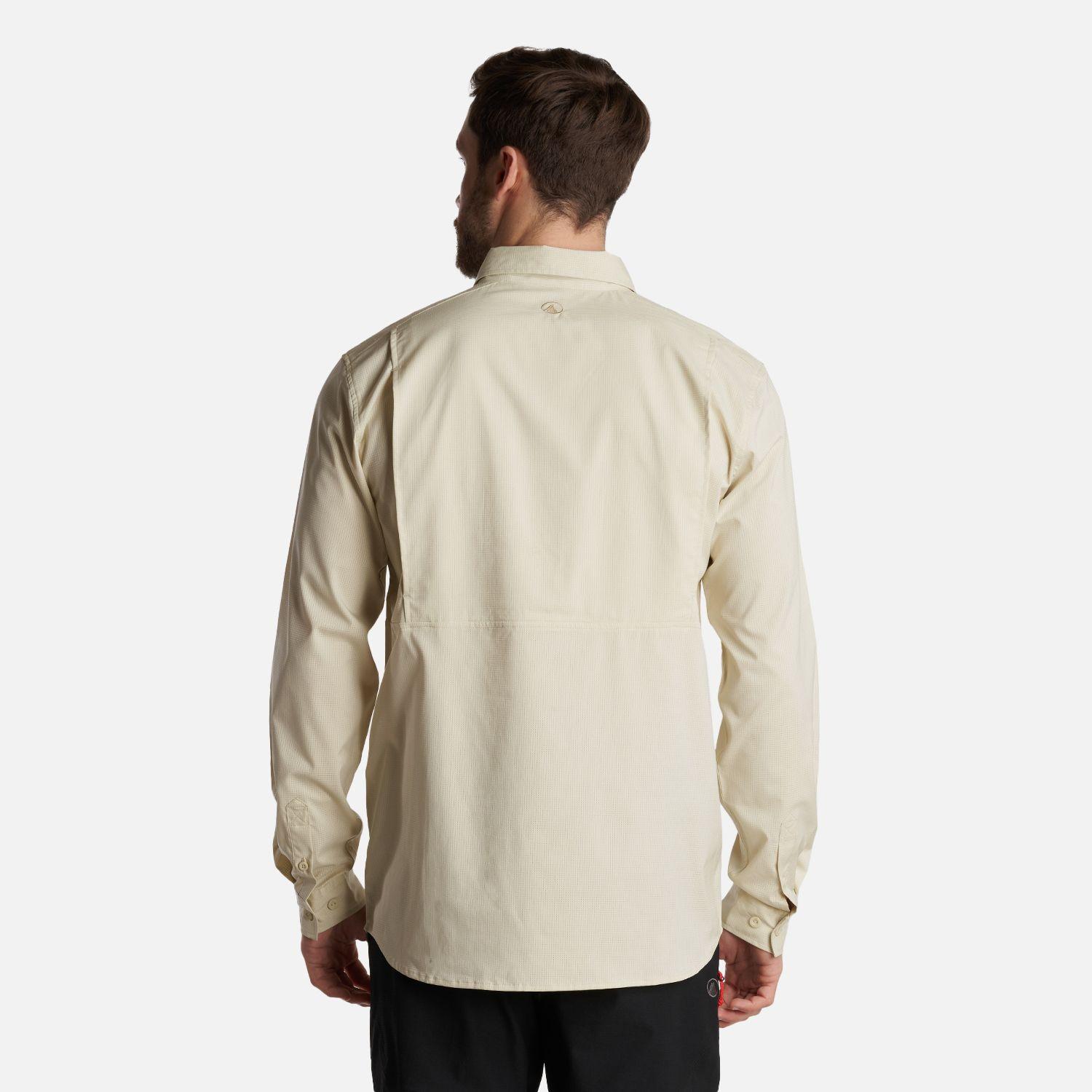 Camisa Hombre Rosselot Long Sleeve Q-Dry Shirt Beige Lippi V24-3