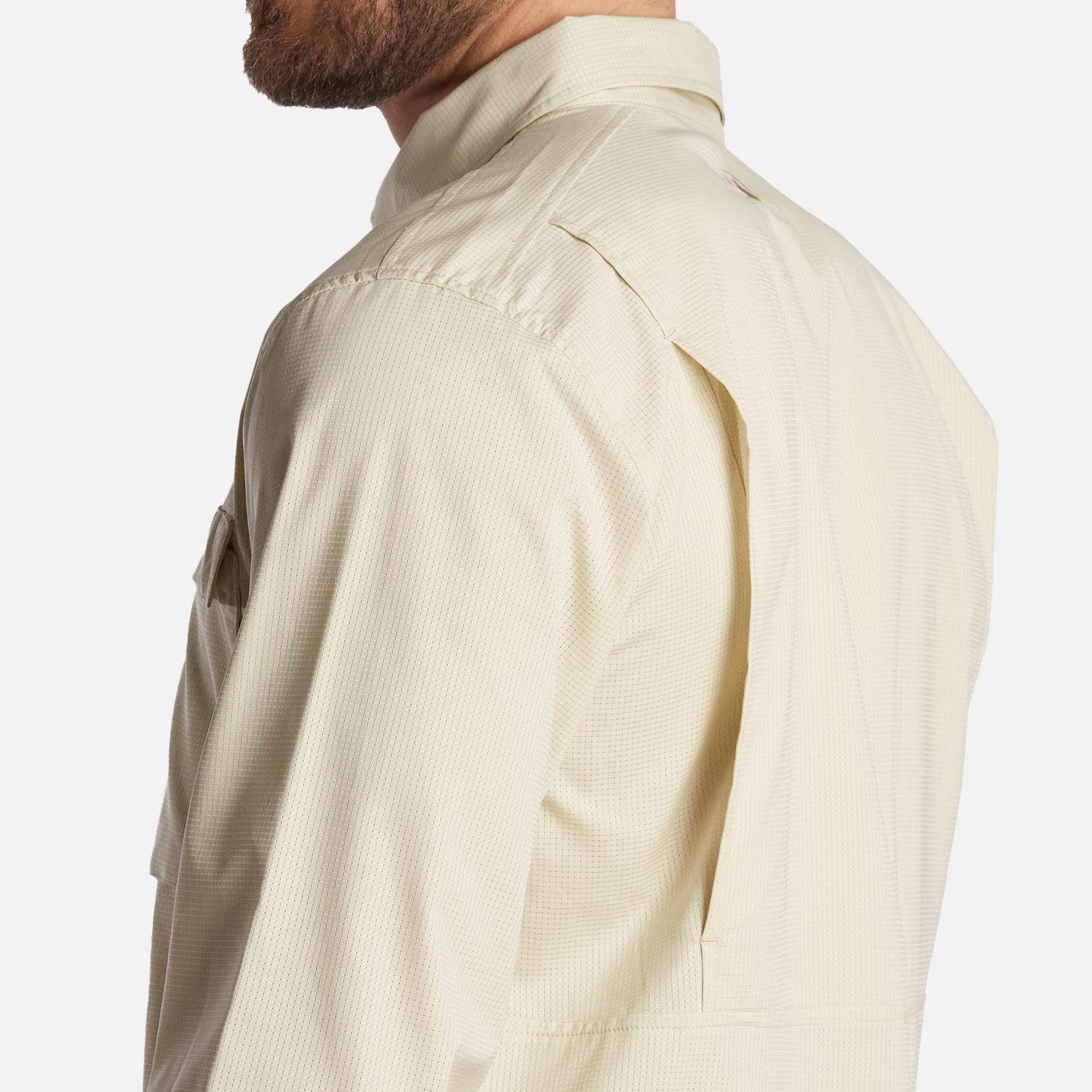 Camisa Hombre Rosselot Long Sleeve Q-Dry Shirt Beige Lippi V24-5