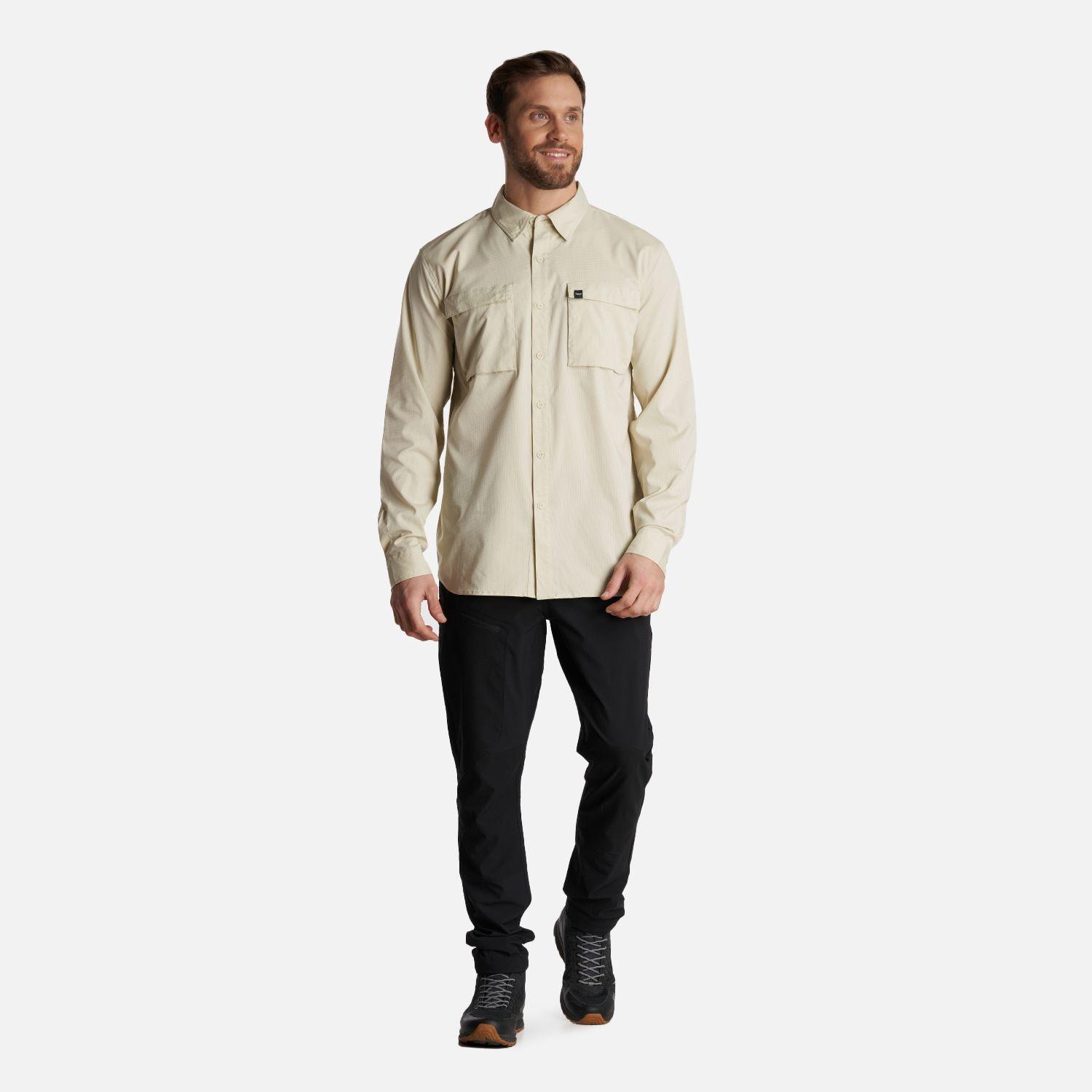 Camisa Hombre Rosselot Long Sleeve Q-Dry Shirt Beige Lippi V24-6
